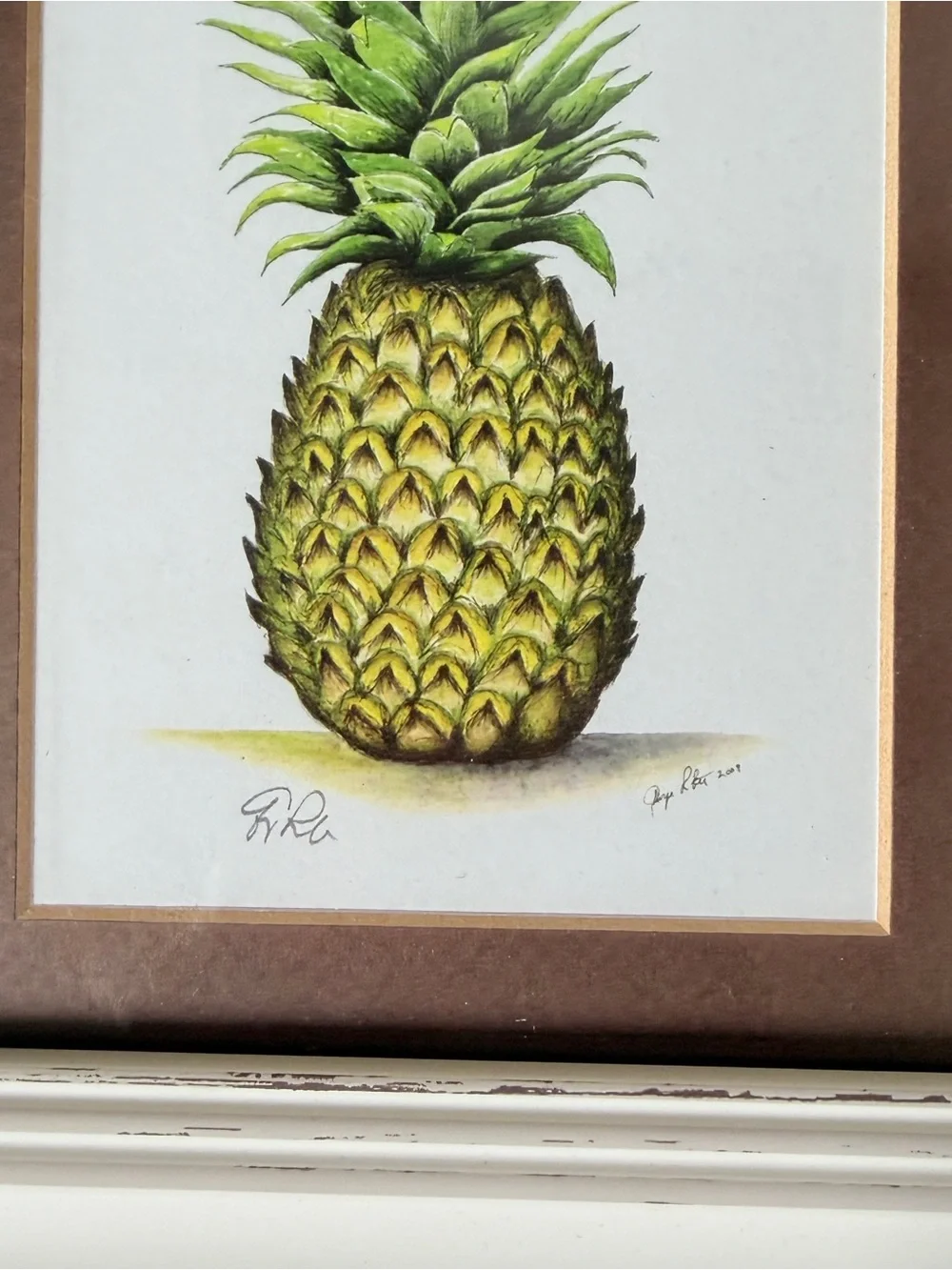 Charleston Pineapple Palm Wall Art Prints Signed George Roberts 2009 Coastal